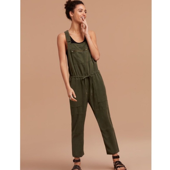 ARITZIA | WILFRED FREE ‘VALLETTA OVERALLS’ DRAPEY WASHED TWILL CINCH TIE WAIST - Picture 3 of 16